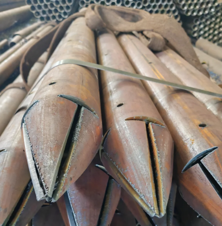 阜阳出尖打孔加工无缝注浆钢花管注浆管厂家